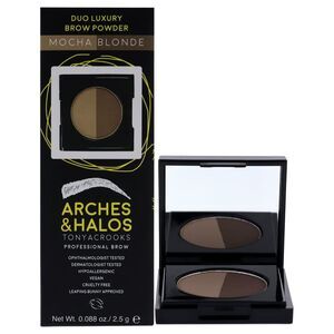 Arches & Halos Duo Luxury Brow Powder Mocha- 0.088oz
